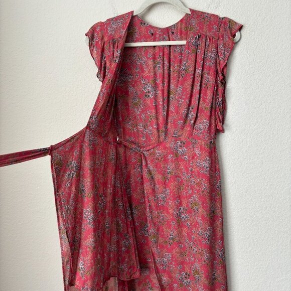 Reformation Boho Floral Print Flirty Wrap Maxi Dress - Picture 6 of 11